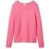 TOM TAILOR Damen Strickpullover mit Bio-Baumwolle, rosa, Uni, Gr. XL