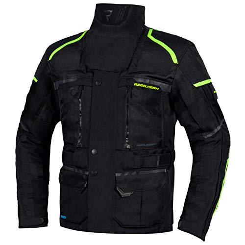 REBELHORN Cubby IV Motorradjacke Herren | Textil | Reissa Membran | Ellbogen und Schulterprotektoren Stufe 2 | Mesh Belüftungseinsätze | ThermoLite Thermofutter