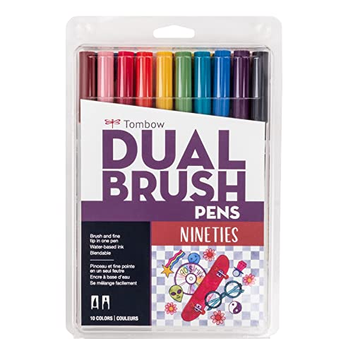 Tombow Dual Brush Pen Art Marker, Sekundär, 4Sets (10-Pack)