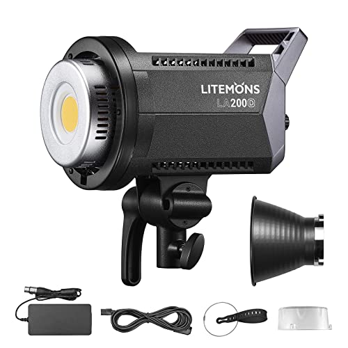 Godox Litemons LA200D LED-Videoleuchte 230W, CRI 96+ TLCI 97+ und 5600K, Bowens-Halterung, LED-Licht mit 8 FX-Effekt, APP-Steuerung für Filmaufnahmen, Hochzeit, Live-Übertragung, Porträt usw.