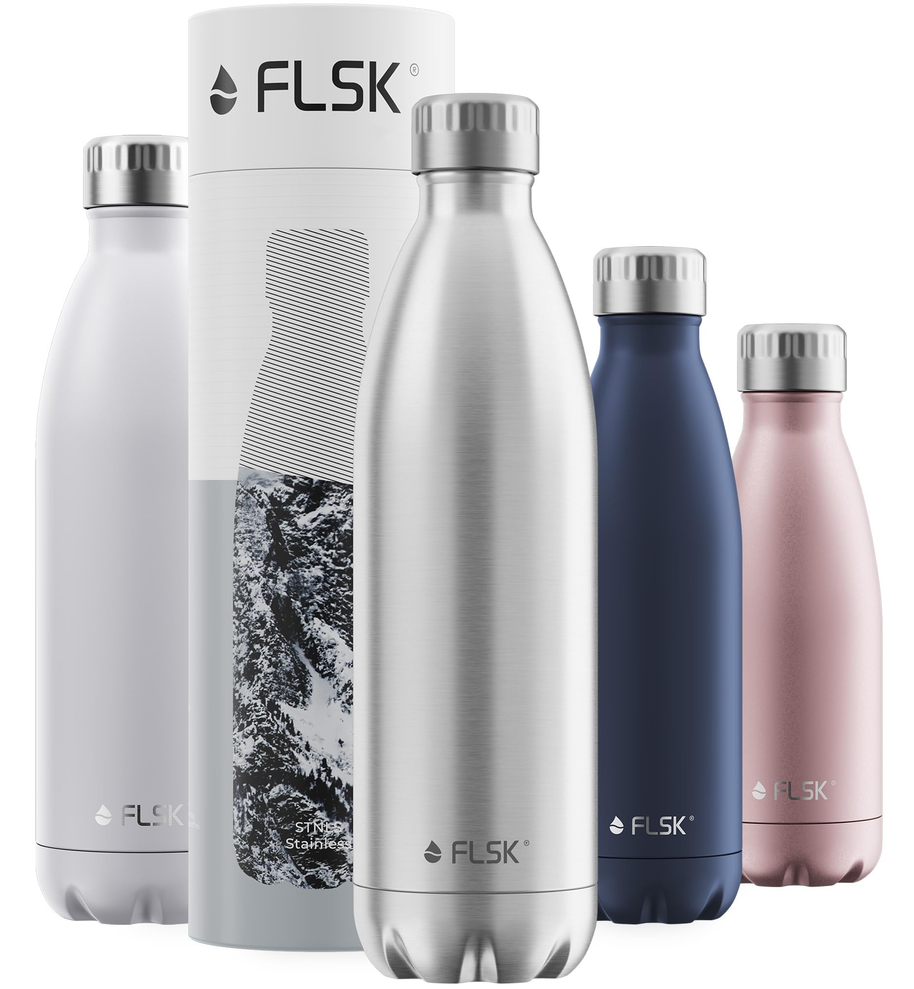 FLSK OLD, alte Trinkflasche, 1000ml, Farbe Stainless