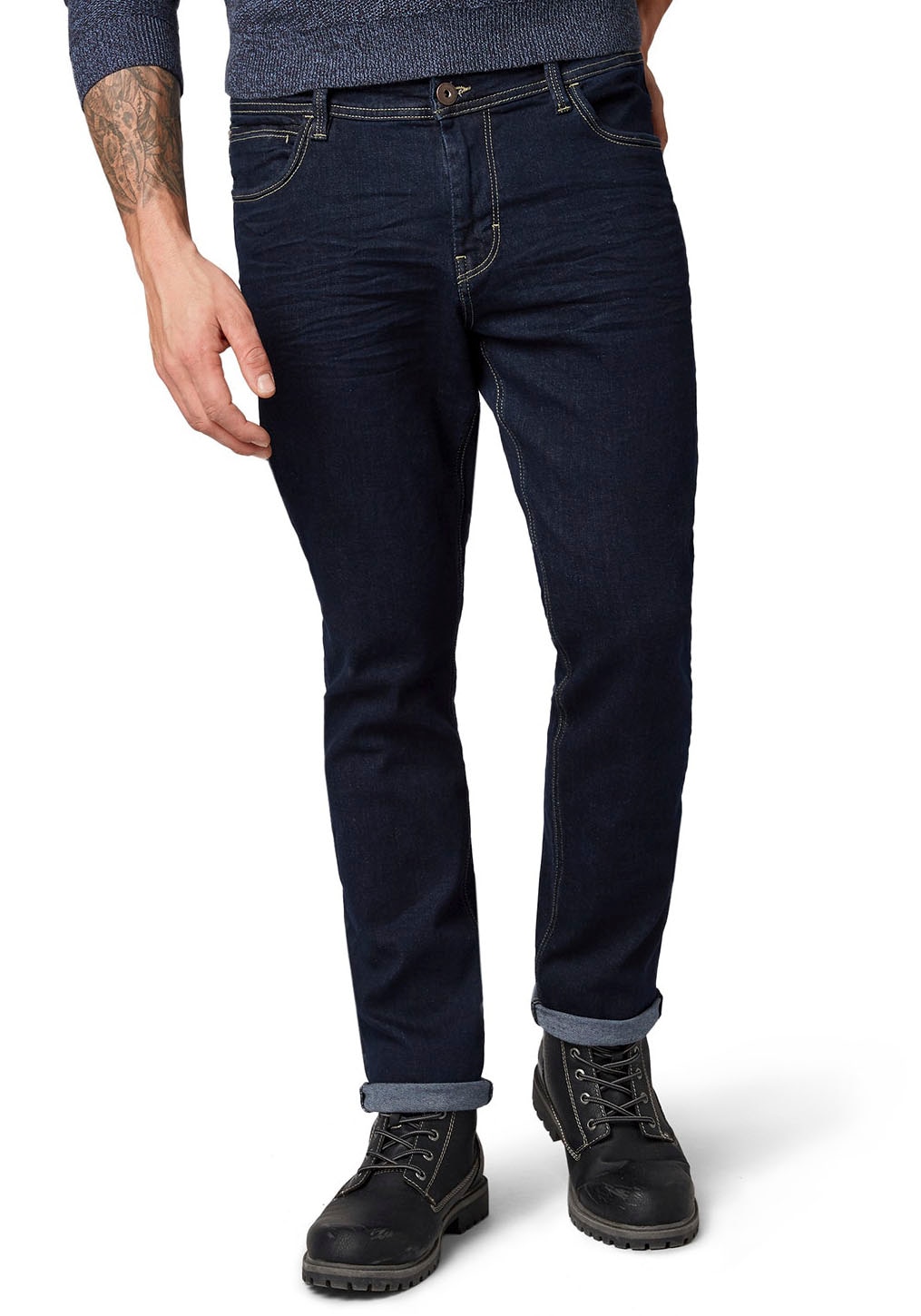 TOM TAILOR 5-Pocket-Jeans "Josh", in Used-Waschung