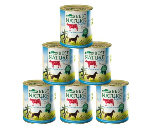 Dehner Best Nature Hundefutter Light, Rind mit Zucchini, 6 x 800 g (4.8 kg)