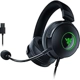 Razer Kraken V3 Hypersense - Kabelgebundenes USB-Gaming-Headset mit haptischer Technologie (TriForce Titanium 50mm-Treiber, THX Spatial Audio, abnehmbares HyperClear Cardioid-Mikrofon) Schwarz