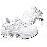 Pinkskattings@ Damen Und Mädchen Rollschuhe Skateboard Schuhe Kinderschuhe Mit Rollen Skate Shoes Rollen Schuhe Sportschuhe Laufschuhe Sneakers Mit Rollen Kinder