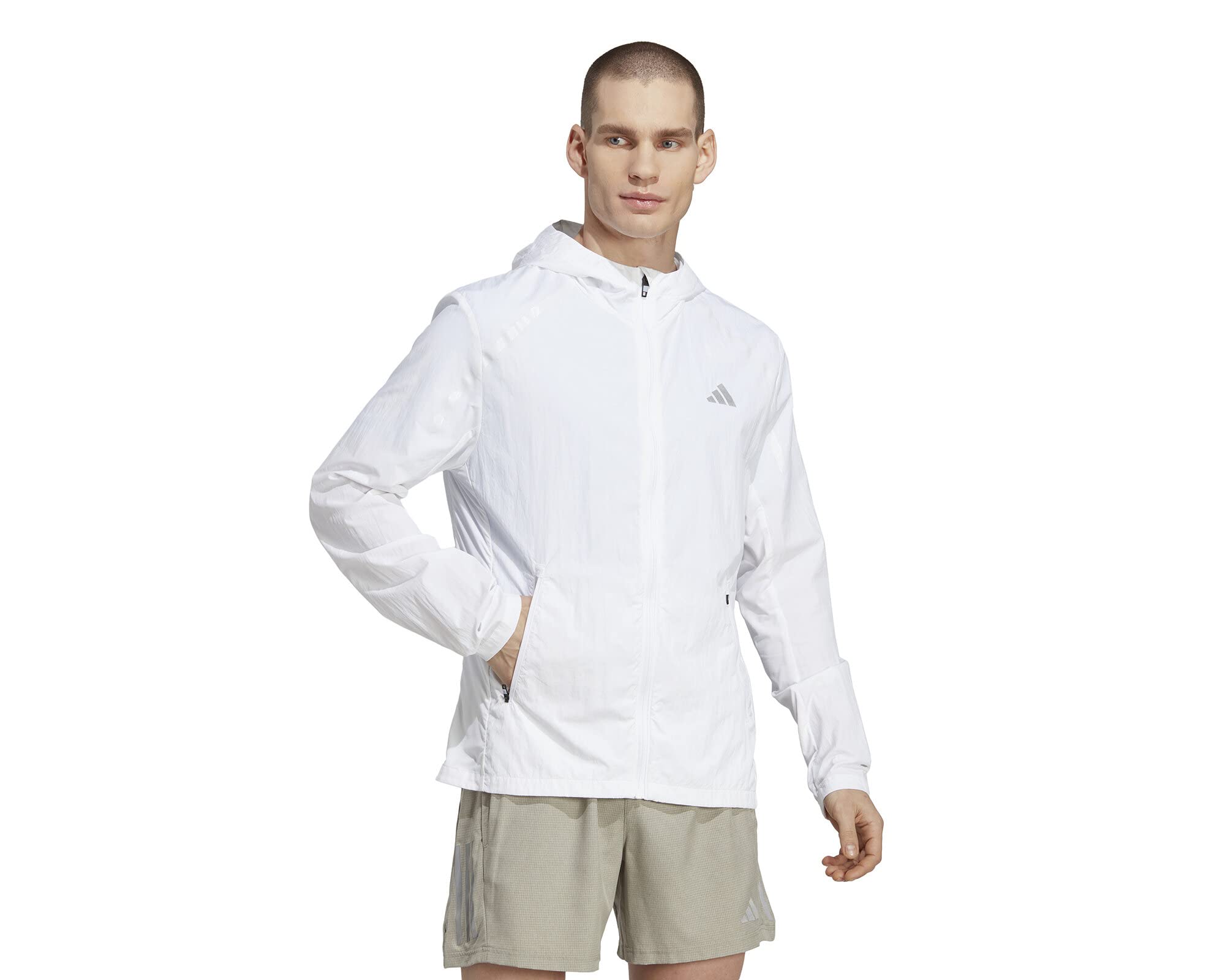 Adidas Herren Jacket Marathon Jacket, White, IB8265, XL