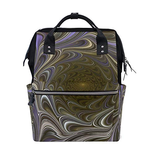 FANTAZIO Mumien-Tasche, Rucksack, Fractal Waves Print Schultasche