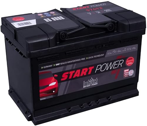 intAct Autobatterie 12V 74Ah 680A, Start-Power 57412GUG, leistungsstarke und zuverlässige PKW Starterbatterie, Maße: 278x175x190mm, Blei-Säure-Batterie in Erstausrüsterqualität