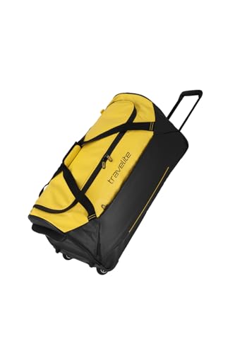 travelite Trolley Reisetasche mit Rollen aus wasserabweisendem Material, Basics Weichgepäck Rolltasche mit großem Hauptfach, 71 cm, 97 Liter