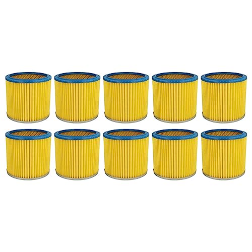 vhbw 10x Faltenfilter Ersatz für Einhell 2351110 für Staubsauger - Filter, Patronenfilter, blau gelb