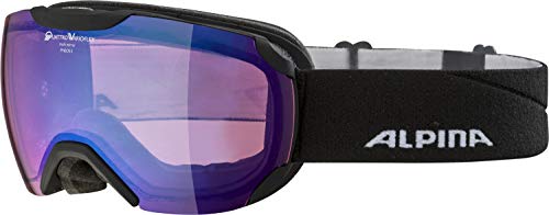 Alpina Erwachsene Skibrille Panoma S Magnetic Q plus S Black matt, One Size