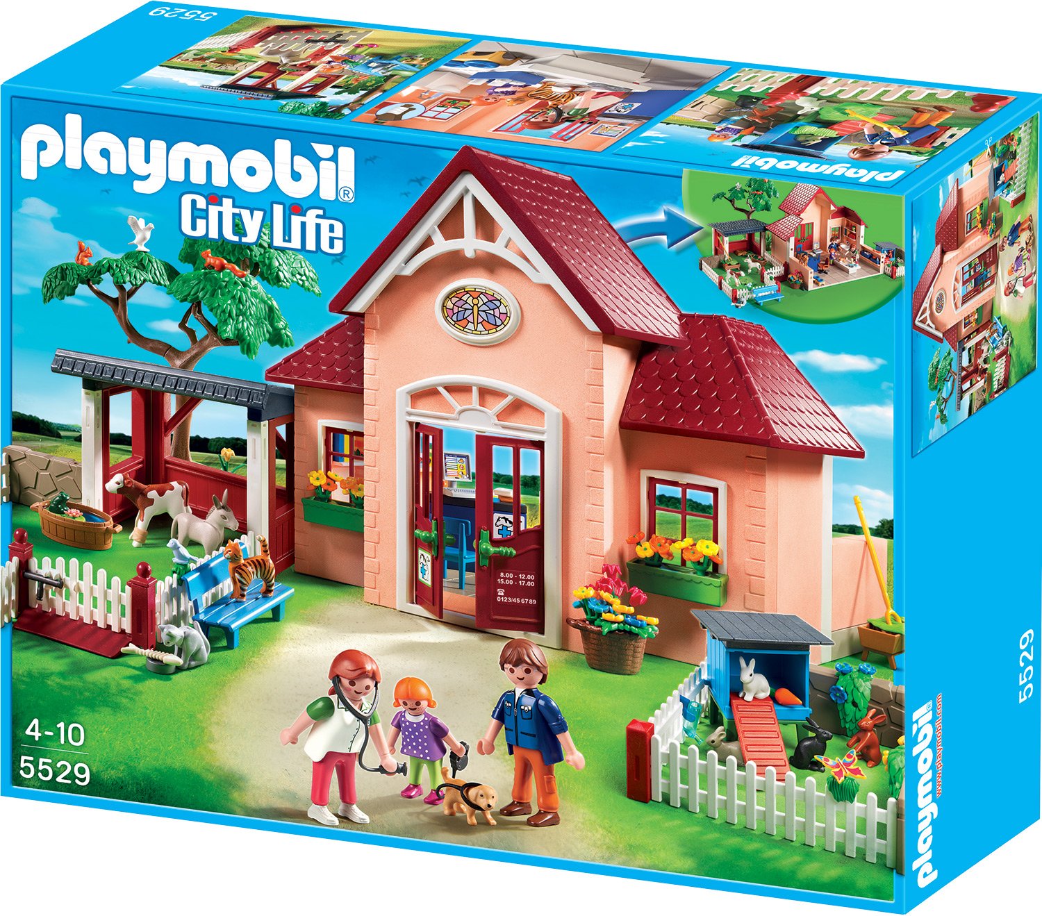 PLAYMOBIL 5529 Tierarztpraxis mit Gehegen