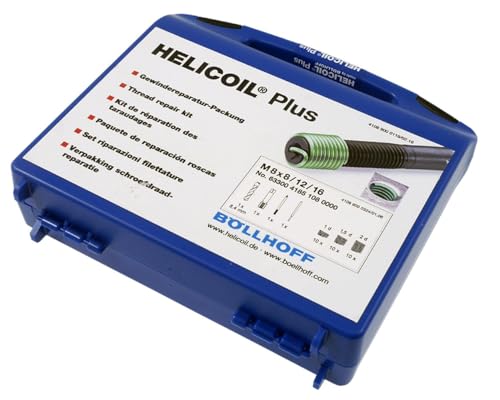 PW HeliCoil Plus M 8 x 1,25 - Reparatur-Set Steigung 1,25 je 10 Gewindeeinsätzen