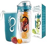 Live Infinitely Wasserflasche, mit Infusionsstab und Isolierhülle und Rezept-eBook, 1000 ml