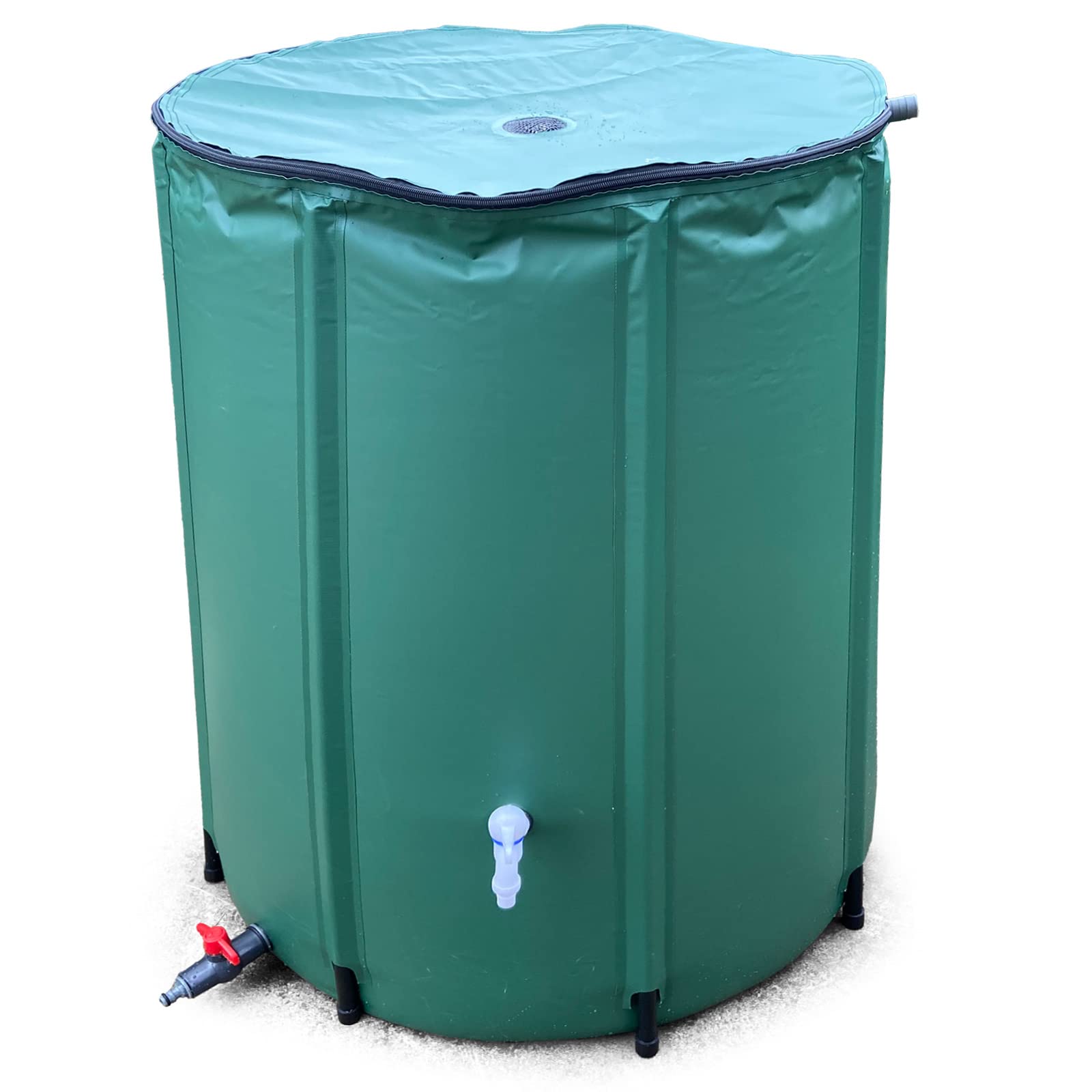 RAMROXX Regenwassertonne Regentonne Wassertank faltbar mit Ablasshahn 88x50cm 160L