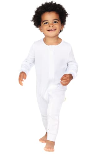 DreamBuy Unisex Baby Reißverschluss Kleinkind-Schlafanzüge (12-18 Monate, Weiß)