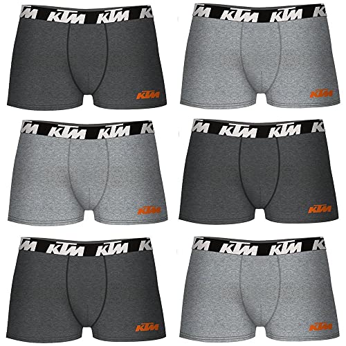 KTM Herren 2xl-6er Set Hellgrau und Dunkelgrau Boxershorts, bunt, XXL