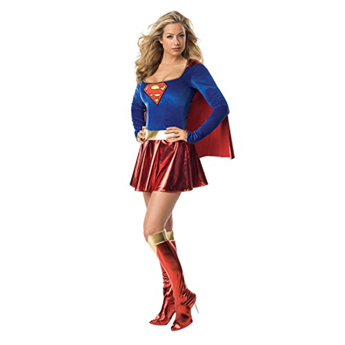 NET TOYS Superwoman Kostüm Supergirl Superheld Damenkostüm Fasching Karneval S 34/36 Outfit Verkleidung Damen Frauen