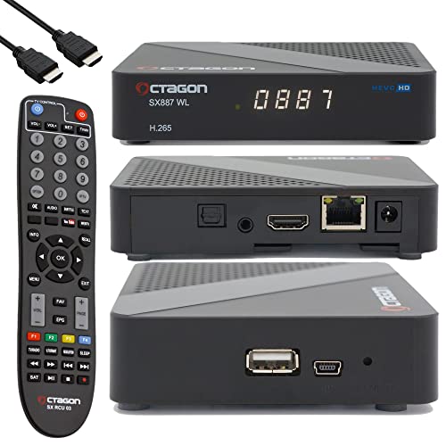 OCTAGON SX887 HD WL H.265 IP HEVC Smart TV Box, YouTube, USB, mit 150 Mbits WLAN, UVM.