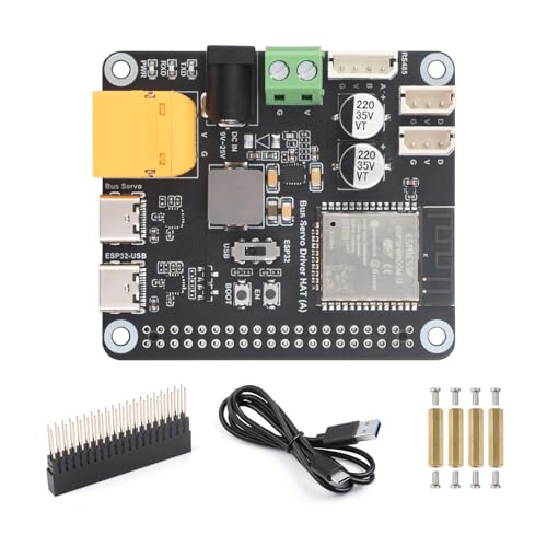 Waveshare Serial Bus Servo Driver HAT, Integrates ESP32 and Servo Control Circuit, Suitable for ST/RSBL Series Serial Bus Servos