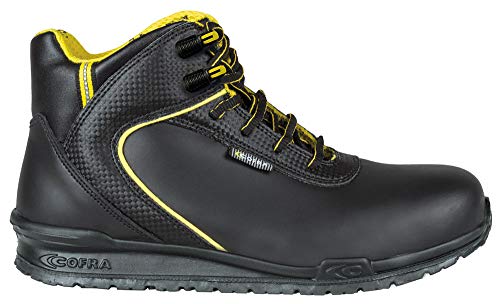 Cofra 78690-001.W42 BOHR S3 SRC Sicherheitsstiefel, Schwarz/Gelb, Größe 42