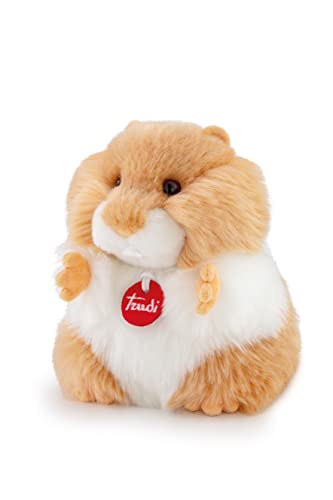 Trudi TUDN6000 Fluffies Plüschtier Hamster ca. 20 cm, Größe S, kuschliges Stofftier mit weichen Materialien, Plüschfigur mit realistischen Details, waschbar, Kuscheltier für Kinder & Babys, Hellbraun