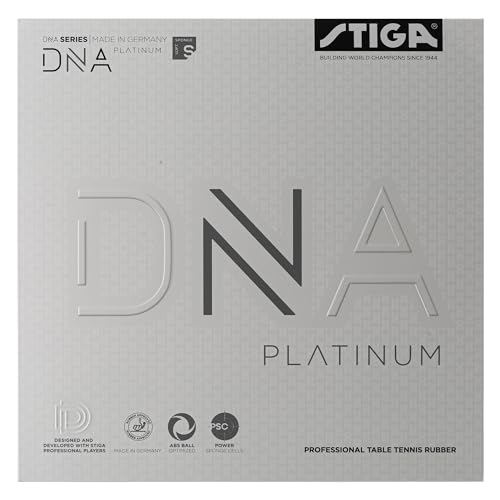 Stiga Unisex-Adult DNA Platinum S Tischtennisbelag, Schwarz, 2.3