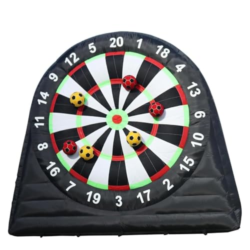 ZYLDDS Aufblasbares Outdoor-Fußball-Dartboard, Kick-Dartboard mit Gebläse und 8 aufblasbaren Bällen für Outdoor-Sportspiele