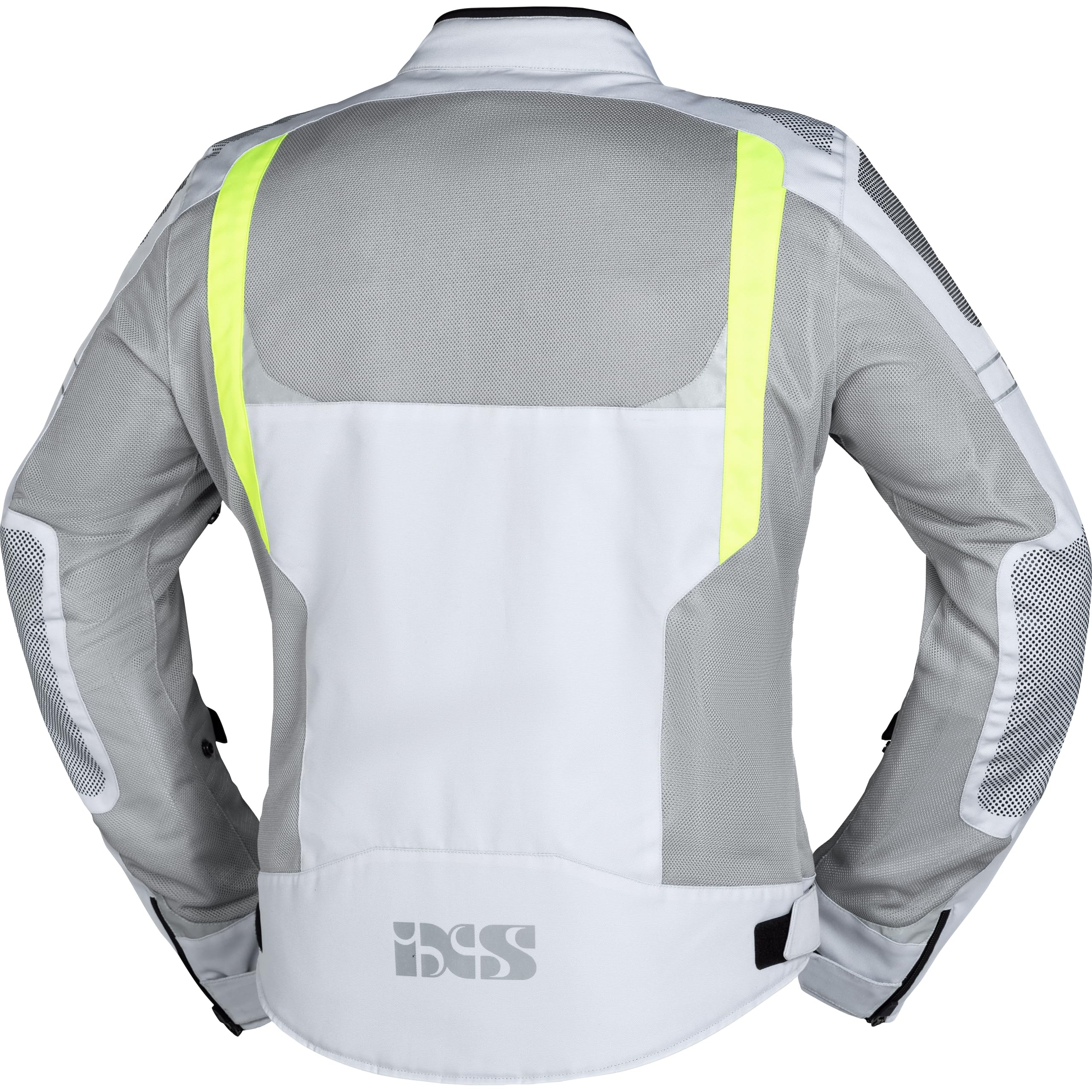 IXS Trigonis-Air Motorrad Textiljacke, grau/gelb, XXL