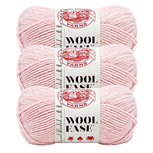 Lion Brand Yarn Artikel-Nr. 620 – Wool-Ease Garn, 3er-Pack Blush Heather