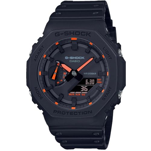 Casio G-Shock Analog Digital Neon Accent Series Schwarz Orange GA-2100-1A4ER