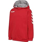 hummel Unisex Kinder Hmlgo Kids Cotton Hoodie Kapuzenpullover, True Red, 128 EU