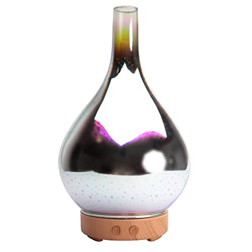 Aroma Diffuser Luftbefeuchter, Glas beleuchtet, Kabel (24x14 cm)