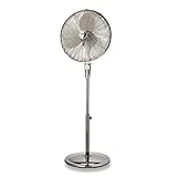 Fakir VL 45 GF prestige | Design-Standventilator, Retro-Look, inkl. Fernbedienung, 3 Geschwindigkeitsstufen, Timer-Funktion, oszillierend, standsicher - höhenverstellbar 100-135 cm, 60 Watt