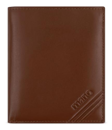 mano Don Antonio RFID Coin Wallet Cognac