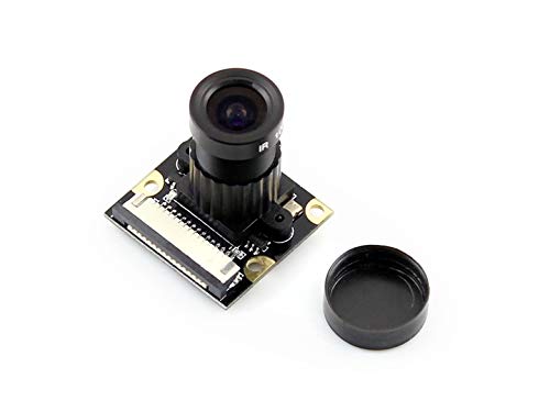 Waveshare Night Vision Camera Module Kit 5MP OV5647 Webcam Video 1080p for All Version of Raspberry Pi Support Adjustable Focus Distance with 185 Degree Angle of View