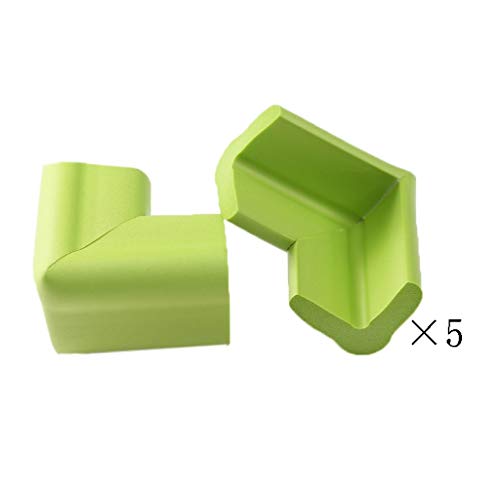 AnSafe Tischkantenschutz, Zum Baby-Gehschutz Sicher Und Weich Möbelkante (10 Packungen) (Color : Green)