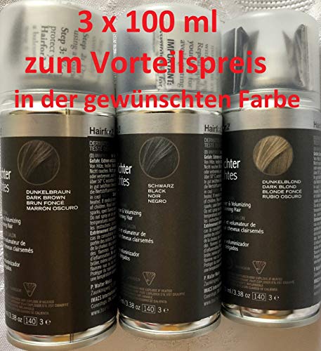 Vorratsangebot! 3 x Hairfor2 Haarverdichtungsspray 100ml (Dunkelblond)