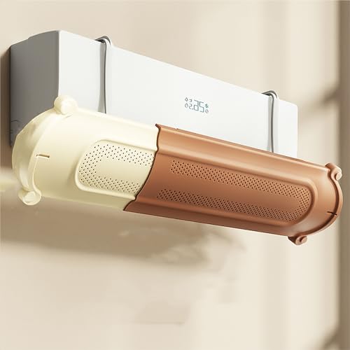 Klimaanlage Vent Deflektor, Klimaanlage Windabweiser, Ablenkblech Anti Direktblasen, Anti-Wind-Leitbleche Anti-Direkt-Blasen-Windschutzscheibe, für Schlafzimmer Büro Hotel (Color : Brown)