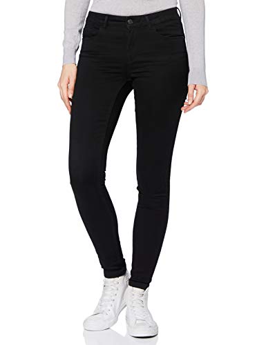 VERO MODA Damen Slim Jeans Vmseven NW S Shape UP VI506 NOOS, Schwarz (Black), M/L30