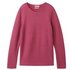 TOM TAILOR Damen Strickpullover mit Bio-Baumwolle, rosa, Uni, Gr. S