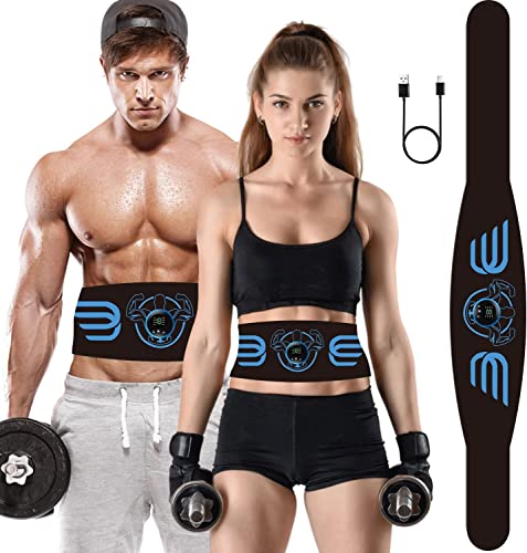 WARDBES Bauchmuskeltrainer, ABS Trainingsgerät, Professionelle USB Muskelstimulator,EMS Muskelstimulation Elektrostimulation, Elektrische Bauchmuskeltrainer Massagegerät für Damen