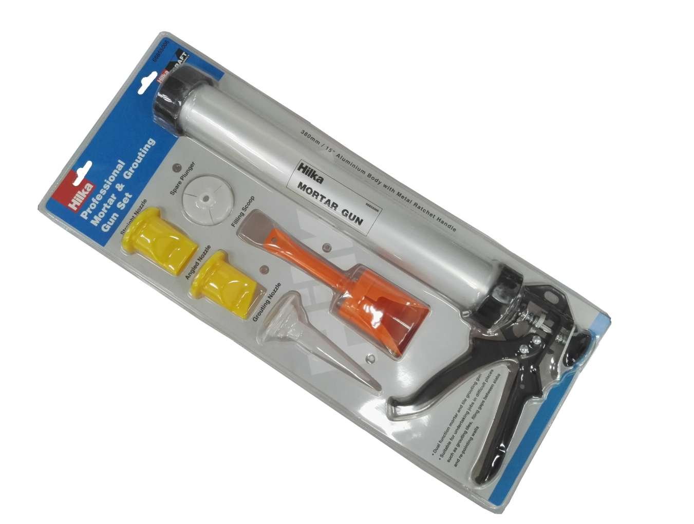 Hilka 66855006 Profi Mörser und Verfugen Gun Set – Silber