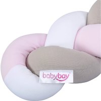 Babybay 501970 Nestchenschlange geflochten Passend für Kinderbetten, weiß/beige/rosé, 1.53 kg