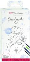 Tombow One Line Art Set | 6 Tombow Produkte | Inklusive Schritt-für-Schritt Anleitung für dein erstes One Line Art Motiv [ONELINE-SET]