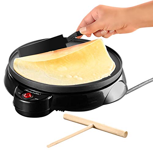 Rosenstein & Söhne Crepes Maker: Elektrischer Medium-Crêpes-Maker, 650 Watt, Ø 23 cm (Crpe Maker)