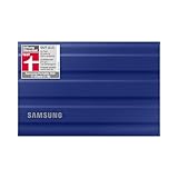 Samsung Portable SSD T7 Shield, 1 TB, USB 3.2 Gen.2, 1.050 MB/s Lesen, 1.000 MB/s Schreiben, Robuste externe Festplatte Outdoor für Mac, PC und Smartphone, Blau, MU-PE1T0R/EU