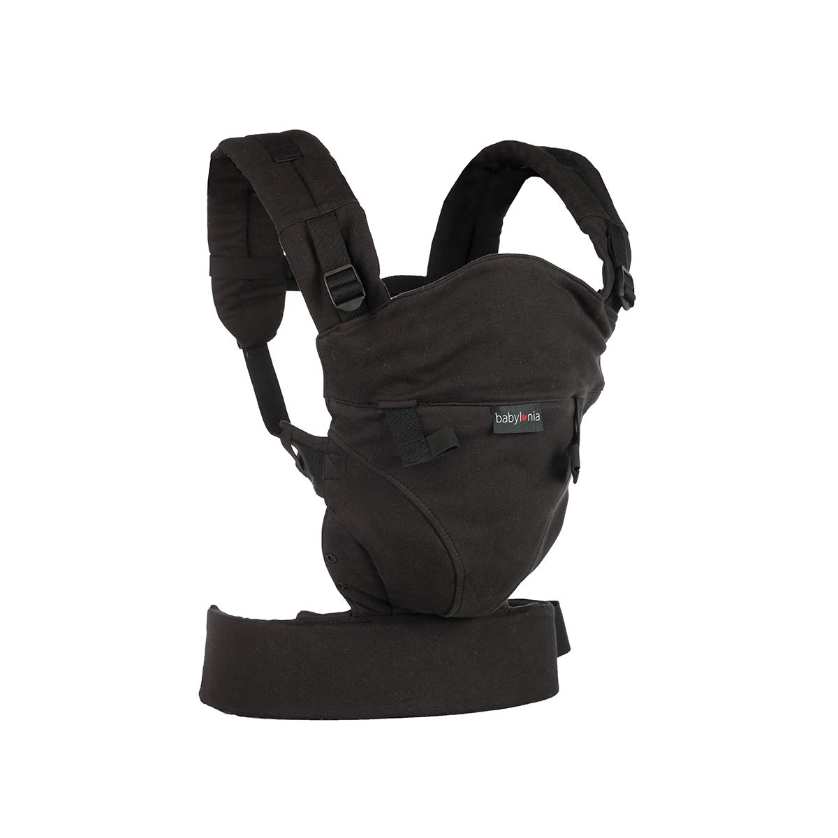 Babylonia Tragetasche, Click und 100% Bio-Baumwolle, Tragetasche, für Babys von Geburt bis 15 kg, Schwarz