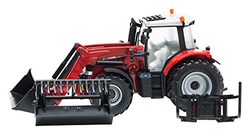 Britains Massey Ferguson 6616 Traktor mit Frontlader, Schiebe Spielzeug aus hochwertigen Material, interaktives Push Toys Spielzeug ab 3 Jahren, für Fans von originalgetreuen Nachbildungen