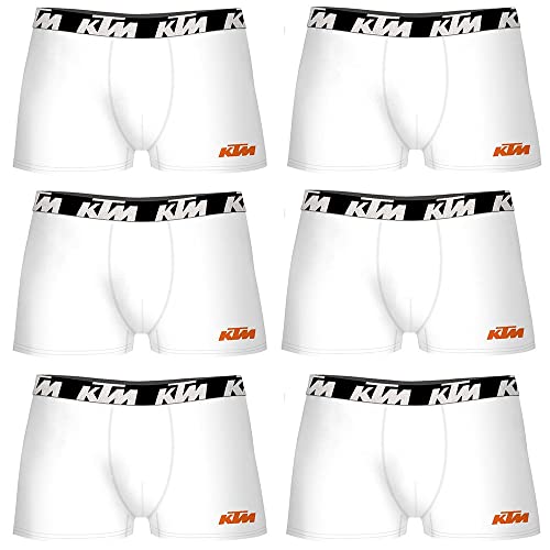 KTM Herren M-Set mit 6 Weiß Boxershorts, bunt, M